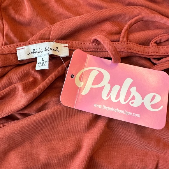 Something New Cold Shoulder Top- Soft Rust - Picture 10 of 12